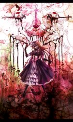  black_sclera creepy evil_grin evil_smile eyeball eyes grin hat lastdark letterboxed smile solo surreal touhou umbrella yakumo_yukari 