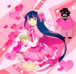  boots bow busaiku chilbok couple dress frills ghost_(psg) hair_bow heart long_hair multicolored_hair nail_polish panty_&amp;_stocking_with_garterbelt pink sandwich smile star stocking_(character) stocking_(psg) two-tone_hair very_long_hair 