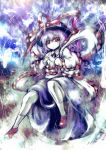 bad_id frills hat hat_ribbon koohee lightning nagae_iku red_eyes ribbon shawl short_hair sibanoue skirt solo touhou