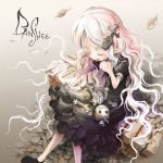  banshee_(character) celtic closed_eyes doll eyes_closed gothic hair_ornament hand_on_own_face hand_to_face leaf long_hair original pink_hair pointy_ears solo ume_(illegal_bible) very_long_hair white_hair 