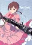  blush dress foreshortening gertrud_barkhorn gun kawa_akira machine_gun mg42 strike_witches weapon 