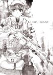  blush bushmaster_acr delusion_overdose gloves gun hat matsuno_canel military monochrome original rifle short_twintails smile solo trigger_discipline twintails uniform weapon 