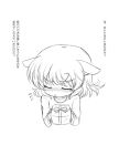  animal_ears blush closed_eyes comic eyes_closed gift monochrome mouse_ears muu_rian nazrin touhou translated tsundere 