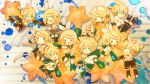  chibi headphones highres kagamine_len kagamine_len_(append) kagamine_rin kagamine_rin_(append) siblings soriku star twins vocaloid vocaloid_append 