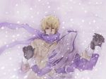  axis_powers_hetalia belarus_(hetalia) blonde_hair brother_and_sister gloves hair_ribbon ribbon russia_(hetalia) scarf siblings snow 