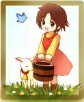  adelheid_'heidi' bell bird brown_hair bucket eijima_moko grass heidi sheep short_hair world_masterpiece_theater 