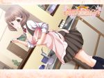  brown_hair hatsukoi_sacrament mikazukimo purple_software satsuki_toto short_hair skirt uniform 