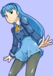  blue_eyes blue_hair long_hair magic_knight_rayearth pantyhose ryuuzaki_umi school_uniform thighs 