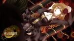  artist_request blonde_hair dress dutch_angle flower gears girl lily_(vocaloid) long_hair pointed_ears red_eyes vampire vocaloid 