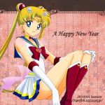  2011 bishoujo_senshi_sailor_moon blonde_hair blue_eyes choker dated double_bun elbow_gloves gloves hamutarou long_hair magical_girl sailor_moon sailor_senshi skirt super_sailor_moon tiara tsukino_usagi twintails 