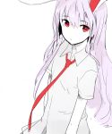  animal_ears bunny_ears face long_hair luv necktie purple_hair red_eyes reisen_udongein_inaba solo touhou 