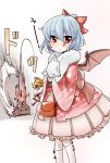  &gt;_&lt; alternate_costume bag bat_wings blue_hair blush bow box donation_box dress explosion fenne flandre_scarlet fox hair_bow hatsumoude lolita_fashion multiple_girls no_hat no_headwear phenne purse red_eyes remilia_scarlet ribbon siblings sisters touhou wa_lolita wings 