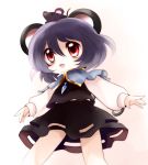  animal_ears chibi grey_hair jewelry mouse mouse_ears mouse_tail nazrin open_mouth pendant red_eyes short_hair solo tail touhou yume_shokunin 