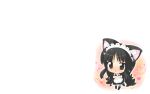  akiyama_mio animal_ears black_eyes black_hair catgirl chibi hahifuhe k-on! long_hair maid tail tears thigh-highs thighhighs 