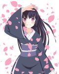  gokou_ruri japanese_clothes kimono long_hair mole ore_no_imouto_ga_konna_ni_kawaii_wake_ga_nai petals red_eyes urgente yukata 
