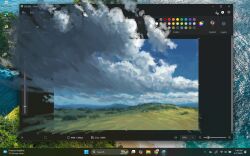  art_program_in_frame christian_young cloud_focus clouds cloudy_sky commentary day english_commentary forest highres hill landscape microsoft_paint_(medium) microsoft_paint_(software) microsoft_windows mountainous_horizon nature no_humans original outdoors painterly scenery screenshot sky through_medium 