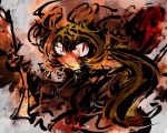  abstract bad_id blonde_hair f7(eiki) fang flandre_scarlet hat red_eyes side_ponytail solo speed_painting the_embodiment_of_scarlet_devil touhou 