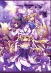  absurdres animal_ears capura.l capura_lin cat_ears cat_tail chen fox_tail hat highres long_hair multiple_girls multiple_tails short_hair tail touhou yakumo_ran yakumo_yukari 