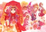  bow brown_eyes brown_hair chinese_clothes flower hair_bow hair_flower hair_ornament hat headdress japanese_clothes kimono long_hair miso1006 montage plaid smile taiwan_(hetalia) 