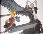  cloud clouds copics finalfantasty marker_(medium) pen pencil sephiroth traditional 