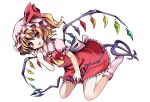  blonde_hair flandre_scarlet hat red_eyes touhou white wing wings 