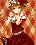  a_sound ascot bad_id blonde_hair blush flandre_scarlet hat red_eyes solo the_embodiment_of_scarlet_devil touhou wings 