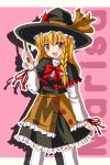  blonde_hair character_name hat highres kinagi_yuu kirisame_marisa solo touhou witch witch_hat yellow_eyes 