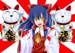  asama bad_id detached_sleeves hakurei_reimu highres maneki_neko solo touhou 