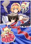  absurdres alice_in_wonderland alice_margatroid bad_hands blonde_hair blue_eyes capelet doll galaxy_blue hairband highres hourai_doll jewelry lance polearm ring shanghai shanghai_doll short_hair solo string touhou weapon 