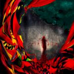  abstract faux_traditional_media flandre_scarlet savan silhouette solo the_embodiment_of_scarlet_devil touhou wings 