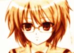  glasses godees monochrome nagato_yuki sepia sepia-framed_glasses short_hair sketch solo suzumiya_haruhi_no_shoushitsu suzumiya_haruhi_no_yuuutsu traditional_media 