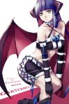  bad_id bat_wings dark_persona horns kibamigohann multicolored_hair panty_&amp;_stocking_with_garterbelt stocking_(character) stocking_(psg) striped striped_legwear striped_thighhighs thigh-highs thighhighs two-tone_hair wings 