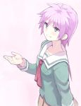  hands highres pink_hair school_uniform short_hair sketch smile tokimeki_memorial tokimeki_memorial_2 yae_kaori yu_65026 