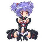  blue_hair brown_eyes busou_shinki dd_(artist) doll_joints flat_chest mecha_musume short_twintails twintails 