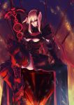  armor armored_dress bad_id blonde_hair boots dress fate/stay_night fate_(series) red_eyes rinbukyoku saber saber_alter short_hair solo sword thigh-highs thighhighs weapon 