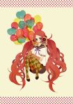  absurdres argyle argyle_legwear balloon highres long_hair original pantyhose sitting solo twintails yui_(withlullaby) 