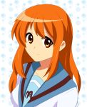  bad_id furi. long_hair orange_eyes orange_hair school_uniform suzumiya_haruhi_no_yuuutsu 
