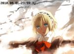  android blonde_hair blue_eyes bow open_mouth persona persona_3 ribbon sandwich_(artist) school_uniform short_hair solo 