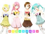  :d bad_id colorful_x_melody_(vocaloid) detached_sleeves dress flower hair_flower hair_ornament happy hatsune_miku kagamine_rin megurine_luka meiko multiple_girls musical_note open_mouth pantyhose project_diva project_diva_2nd sahara_(nikam) smile strapless_dress thigh-highs thighhighs vocaloid wink 