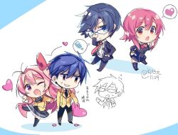  2boys 2girls chaos;child chaos;head hekiho_academy_school_uniform miyashiro_takuru multiple_boys multiple_girls nishijou_takumi non-web_source onoe_serika rotte_(1109) sakihata_rimi school_uniform science_adventure suimei_academy_school_uniform 