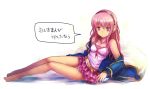  1girl camisole color_(artist) frills gathers headphones kara_(color) long_hair pink_hair skirt solo tantei_opera_milky_holmes thigh_gap thighs tooyama_saku touyama_saku translation_request 