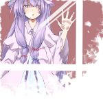 amagase_lyle bow hair_bow hat long_hair patchouli_knowledge purple_eyes purple_hair solo touhou violet_eyes window 
