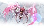  angel_wings breasts chain chains cleavage collar ikaros long_hair page pink_eyes pink_hair ribbon solo sora_no_otoshimono twintails very_long_hair wings zoom_layer 