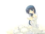  comic_party dress hasebe_aya highres leaf solo wallpaper wedding_dress white 