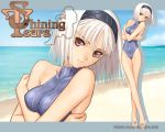 1280x1024 1girl bangs bare_arms bare_legs bare_shoulders beach blanc_neige breasts casual_one-piece_swimsuit closed_mouth covered_navel crossed_arms crossed_legs_(standing) female full_body hairband head_tilt legs long_legs navel no_legwear no_socks ocean one-piece_swimsuit parted_bangs pink_eyes sandals shining_(series) shining_tears short_hair smile solo swimsuit taka_tony turtleneck wallpaper white_hair zoom_layer 