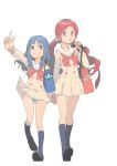  bag blue_hair hanasaki_tsubomi handbag heartcatch_precure! highres kurumi_erika panties pantyshot precure red_hair redhead school_uniform twintails underwear 