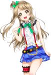  blush brown_eyes brown_hair garter happy long_hair love_live!_school_idol_project minami_kotori side_tail skirt white_background 