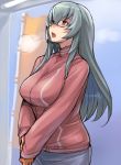  bespectacled breasts breath duplicate glasses large_breasts long_hair plump red_eyes rozen_maiden rozenweapon suigintou sweater 