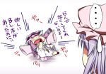  dress hat open_mouth otaku patchouli_knowledge purple_hair remilia_scarlet rioshi screaming sweatdrop tantrum tears touhou translated translation_request 