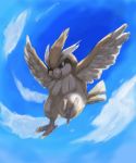  bird no_humans pidgey pokemon pokemon_(creature) pokemon_(game) pokemon_rgby sky solo tama0412 